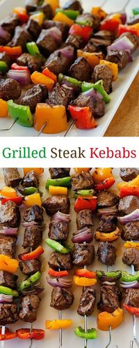 These steak kebabs are amazing! Packed with flavor from the simple marinade. A must-make for grilling season! #TargetCrowd #ad