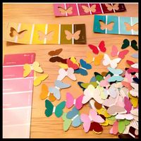 Paint chip butterflies...