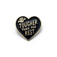 Tough Heart Enamel Pin by luckyhorsepress on Etsy https://www.etsy.com/listing/449406100/tough-heart-enamel-pin