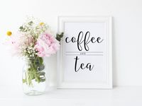 Coffee and Tea Sign, Coffee Sign, Tea Sign, Printable Coffee Bar Sign, Printable Wedding Sign, Printable Coffee Bar Sign - Etsy Canada