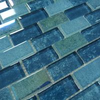 Essence Turquoise 1x2 3D Glossy and Iridescent Glass Tile | Oasis Tile