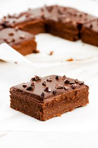 Healthy Blender Brownies Recipe with Chocolate Frosting for the Veginner