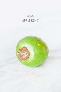 DIY: Edible Apple Kong Dog Toy - just remove the core + seeds and stuff with desired filling