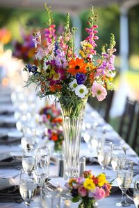 Wildflower centerpieces