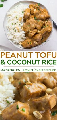 Peanut Tofu with Coconut Rice