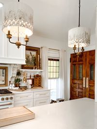 Stained Glass Windows in our Kitchen, vintage kitchen, deb and danelle, vintage home, old farmhouse kitchen