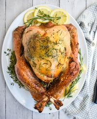 Easy Low-FODMAP Lemon and Herb Butter Roasted Turkey Recipe; Gluten-free | Rachel Pauls Food