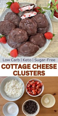 You'll love these chocolate strawberry cottage cheese clusters since they're a yummy frozen treat that's sugar-free, creamy and refreshing! #FatBurningTea #WeightLossTea #DetoxTea #HealthyLifestyle #NaturalWeightLoss