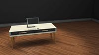 The Perplexed Desk Add-on | Study | Buy Home Office | by MrMonty96 via modthesims | Sims 4 | TS4 I Maxis Match | MM | CC | Pin via sueladysims