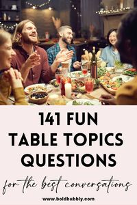 Dinner conversations are easy with these fun table topics questions!! There are so many great conversation starters on this list to choose from!