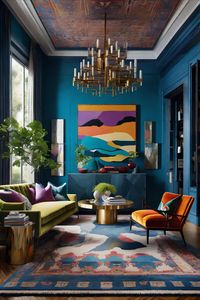 Living room inspo. Living room decorating ideas. How to use artwork as a focal point. How to create a color scheme. Home art ideas. Oversized art. colorful art. abstract art. large art. where to hang art. home focal point ideas. Focal wall. Focal wall ideas. Apartment art. dorm art. diy wall art. mural wall art. trendy wall art. thrift store upcycle. Living room focal point ideas. Vibrant colors. Home inspo. Room ideas. Home decor. Room decor. Home. House interior. storage and organization. home decor style. home accessories. orange. navy. purple. yellow. teal