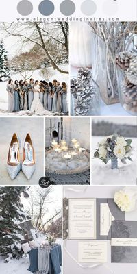 unique winter wonderland wedding ideas with cold color