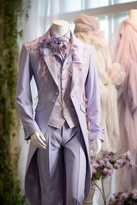 Lavender flower inspired suit