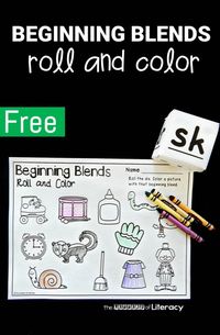 FREE Printable Beginning Blends Smoothie Sorting Activity - Kindergarten