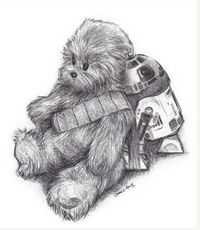 Chewbacca as pooh bear - James Hance art work