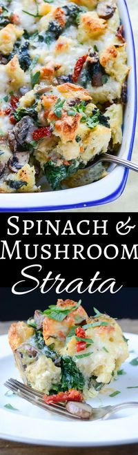 Spinach and Mushroom Strata