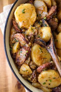 Saucy Hungarian Red Potato Goulash with Smoked Sausage