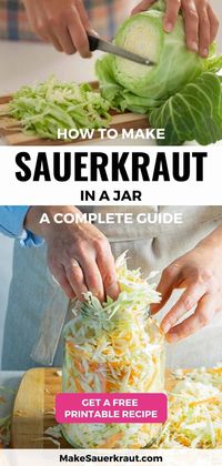 Master the art of making sauerkraut in a jar. Follow our step-by-step guide for delicious, probiotic sauerkraut and lifelong fermentation skills. Flavorful, mold-free, safe. PDF Download.