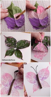 leaf butterfly craft