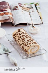 Step by step designed swiss roll recipe | With A Spin