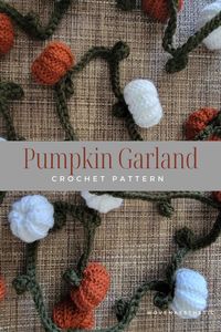 Crochet pumpkin garland pattern is beautiful on mantle used as a decorative wall décor. This crochet pattern includes complete list of materials and description of all stitches used to complete the project. Finished product measures about 72 inches in length longer than the standard garland But you can make it longer if desired by continuing simple pattern sequence