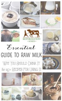 Reformation Acre's Essential Guide To Raw Milk: Why You Should Drink It & Over 115 Recipes for Using It