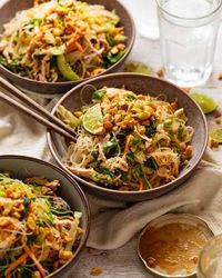 Glass noodle salad with lime cashew crumble