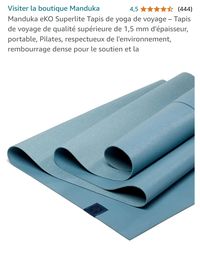 Manduka eKO Superlite Tapis de yoga de voyage – Tapis de voyage de qualité supérieure de 1,5 mm d'épaisseur, portable, Pilates, respectueux de l'environnement, rembourrage dense pour le soutien