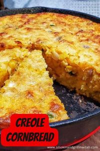 Creole Cornbread is a traditional Southern dish that is both flavorful and hearty. It is made with a combination of cornmeal and flour, making it both light and fluffy. The texture is slightly crunchy on the outside, while the center is soft and fluffy. It pairs well with a variety of savory dishes, making it a great addition to any meal.