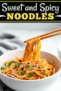 These sweet and spicy noodles are the perfect addition to any Asian feast! They're quick, easy, and delicious.