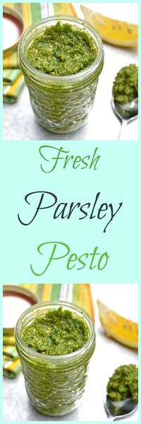 Pure and Simple Nourishment : Fresh Parsley Pesto (Paleo, GAPS, SCD, Whole 30)