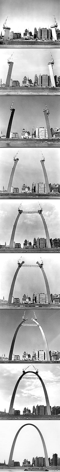 The Gateway Arch - Under Construction 1963-1965, St. Louis, MO