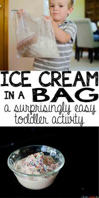 Making Ice Cream: a surprisingly easy toddler activity