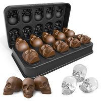 PRICES MAY VARY. Size: The size of each skull ice ball is 1.4"H*1.1"W , can make 10 pcs creative skull ice cube at the same time,you will be amused to see how the skull melts in your glass, which will bring a more pleasant ice-making and ice drinks experience. Ice Tray:Skull ice cube mold is not only for making ice cubes but also can be used as skull chocolate mold, skull candy mold, skull sugar mold, skull resin mold, skull candle mold, or soap making tools. Easy Ice Removal: Each flat cube com