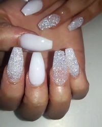 +26 Top Prom Nails Acrylic White - POLYVORE - Discover and Shop Trends in Fashion, Outfits, Beauty and Home