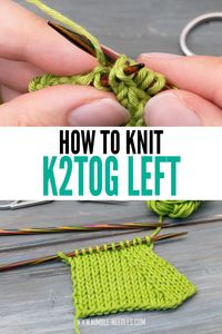 A step by step tutorial on how to knit the k2tog left. This left-leaning knitting decrease forms a super neat line and is a very nice alternativev for ssk