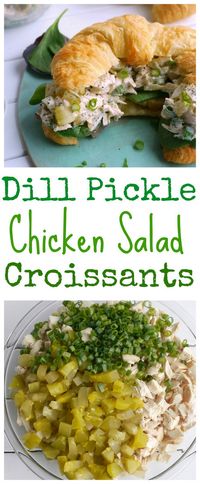 Since I am truly a dedicated pickle lover, these Dill Pickle Chicken Salad Croissants have become a fast favorite. It's perfect for lunch or a light dinner and keeps for several days in the fridge. I promise you are going to love the flavor, from NoblePig.com. via @cmpollak1