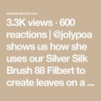 3.3K views · 600 reactions | @jolypoa shows us how she uses our Silver Silk Brush 88 Filbert to create leaves on a stem. 
.
Our SIlver Brush 88® brushes are made of high-quality multi-diameter Japanese synthetic filaments imitate the absorbency, spring and feel of expensive natural hairs at a fraction of the cost. 
.
Silver Silk 88® is one of the only brushes on the market that was specifically designed to capture and carry low viscosity paints like liquid, fluid or interference acrylic, soft bodied acrylic, watercolor, and gouache. 
.
High-quality multi-diameter Japanese synthetic filaments imitate the absorbency, spring and feel of expensive natural hairs at a fraction of the cost. 
.
Silver Silk 88® allows for a seamless application of color and a delicately textured stroke. Artists say