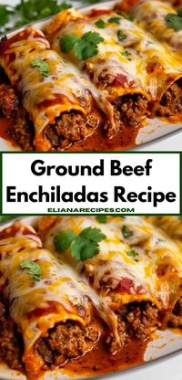 What's for dinner tonight? Try our Ground Beef Enchiladas Recipe. It's one of the best ground beef recipes for dinner, offering a delicious combination of flavors in an easy enchilada recipe. Perfect for dinner ideas!