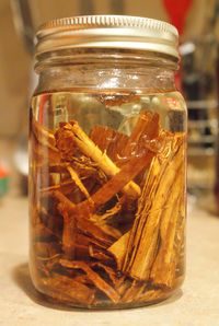 Cinnamon Pinecone Oil............ It's time to start so it'll be ready for the holidays. All you need is a mason jar, veg. oil and cinnamon sticks. When they are ready you can put a small amount of the  cinnamon oil in a baggie and a pine cone and shake until it is covered. They will smell great to decorate with or to throw in the fireplace for a burst of fragrance.