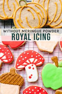 Royal Icing Without Meringue Powder An easy decorating option, this royal icing is made without meringue powder and using only common ingredients. Use this on your favourite sugar cookies!