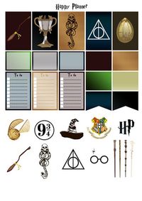 Harry Potter Printable stickers 4 pdf Instant download | Etsy