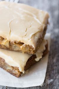 Maple Frosted Apple Blondies ~ theviewfromgreatisland.com