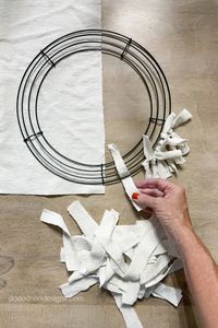 How To Make A Quick And Easy Drop Cloth Wreath - Step By Step Tutorial