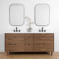 Asher SLIM, 72" Teodor® Modern American Black Walnut Vanity, Double Si – Teodor Vanities United States