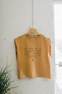 when women | faded mustard boxy muscle tee – Ramble and Company