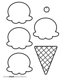 Ice Cream Cone Template - Superstar Worksheets