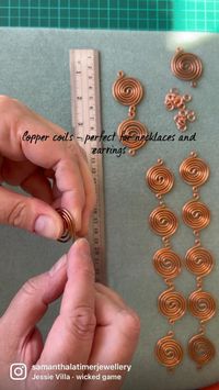 Copper coils - perfect for necklaces and earrings in 2022 | Wire wrapped jewelry, Wire jewelry, Wire wrapped jewelry diy