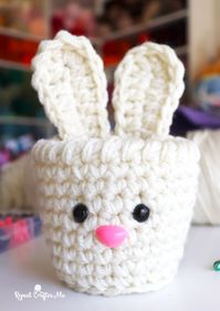 Bunny Crochet Cups