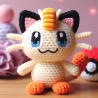 Meowth amigurumi pokemon